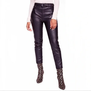 NWT We The Free/Free People Vegan High Waisted Faux Leather Crop Ankle Pants